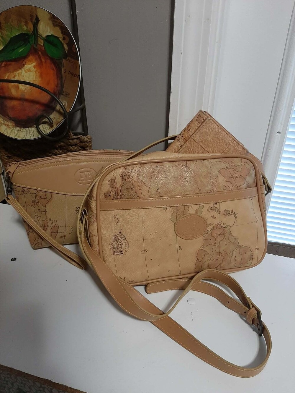 ALLAN EDWARD/ALVIERO MARTINI 1a CLASSE 1985 "Map Bag" 3 Pc Set